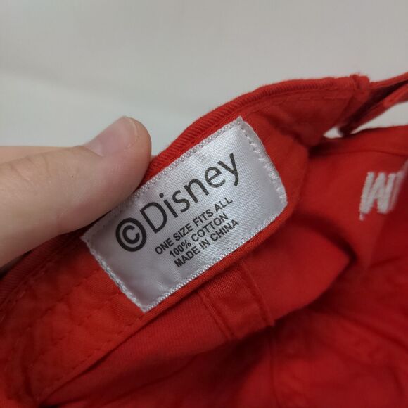 Disney Vacation Club Member Strapback Hat Red OSFA Adjustable Embroidered Cotton - Picture 7 of 7